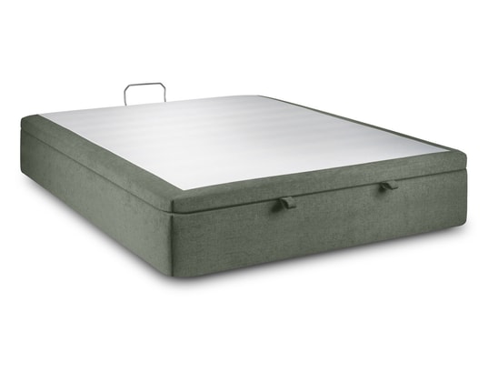 SOMMEIL DE PLOMB - Sommier 140 x 200 Sommier coffre tissu vert 140x200 h39cm