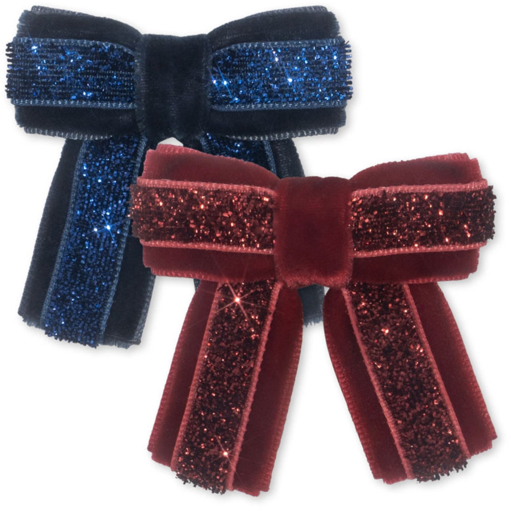 Køb Konges Sløjd Red/Navy 4 Pak Velvet Sløjfe Hårspænde