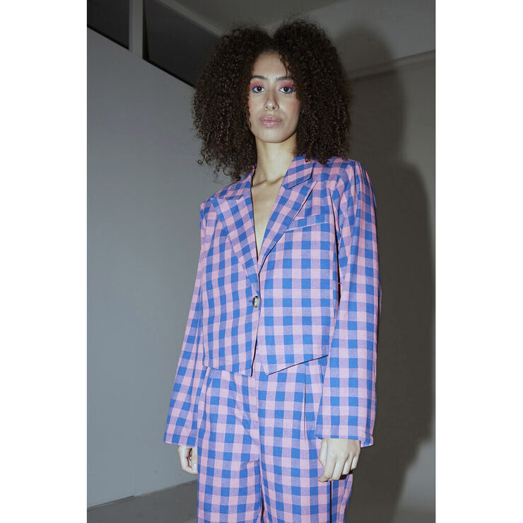 HUNKØN Pamela Jacket Pink checked