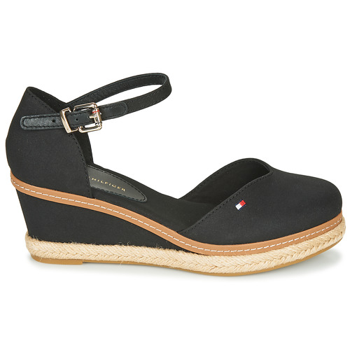 Tommy Hilfiger - BASIC CLOSED TOE MID WEDGE - Noir