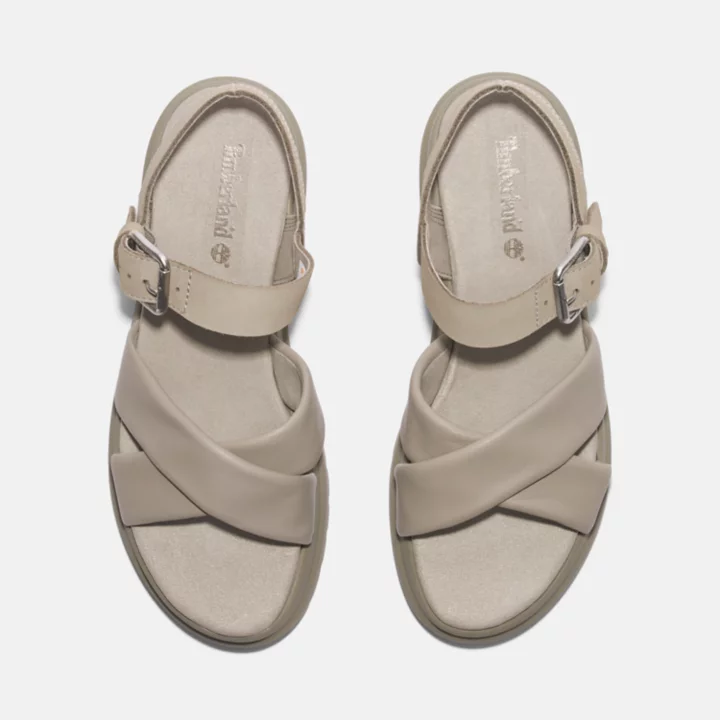 Sandale à brides croisées London Vibe pour femme en beige