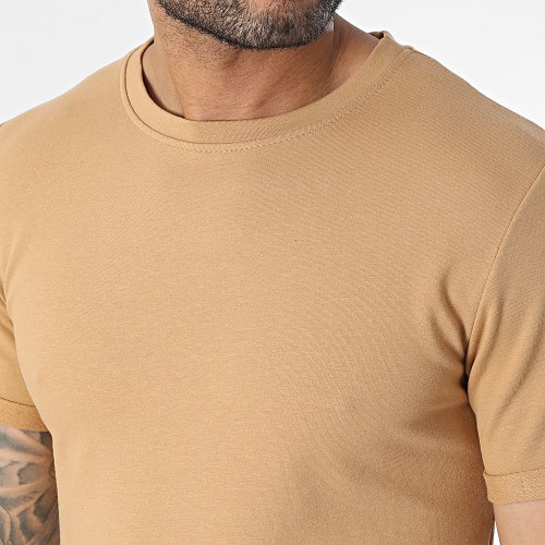 Lot De 2 Tee Shirts Oversize T311 Noir Camel