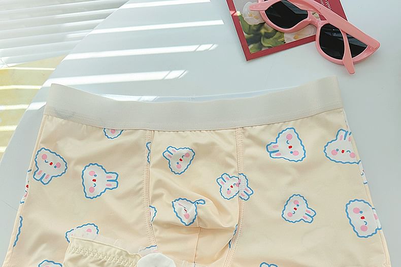 Pancherry - Koppelset: Boxershort met konijnenprint + panty
