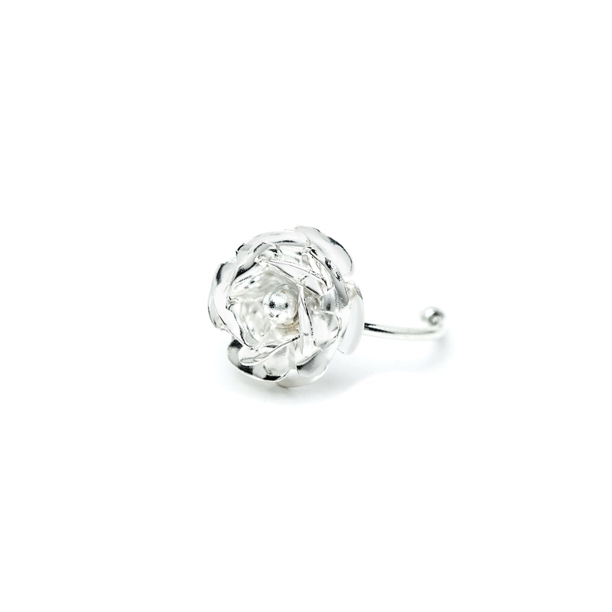 bague fleur plaqué argent - AGLAÉ