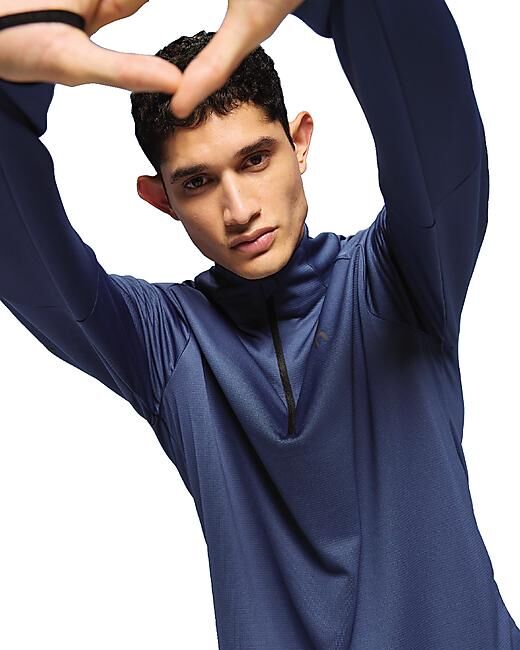 ON RUNNING - T-SHIRT ML DEMI ZIP CLIMATE SHIRT M