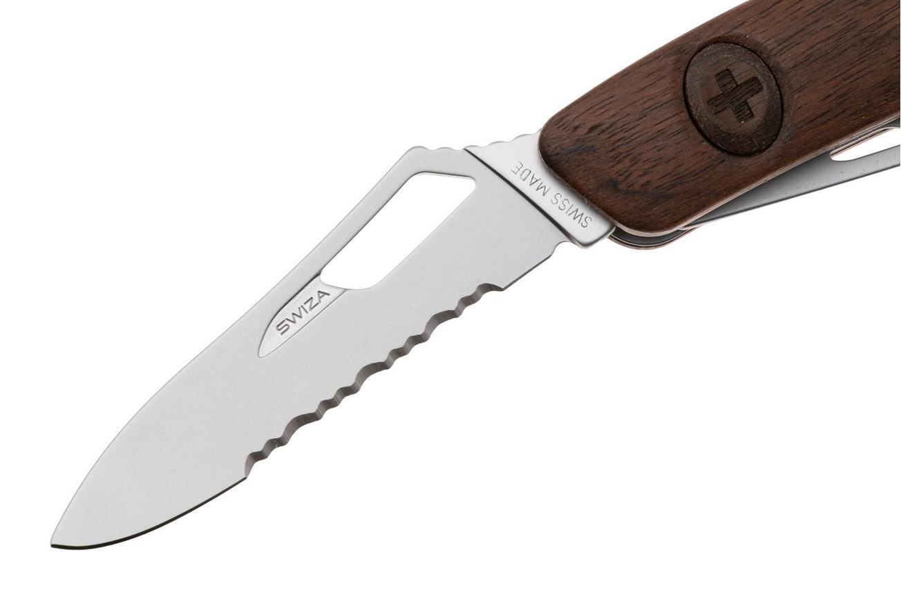 Swiza SH03 TR AM, KST.0036.6300, Walnut, Zwitsers zakmes, partly serrated, 6 tools
