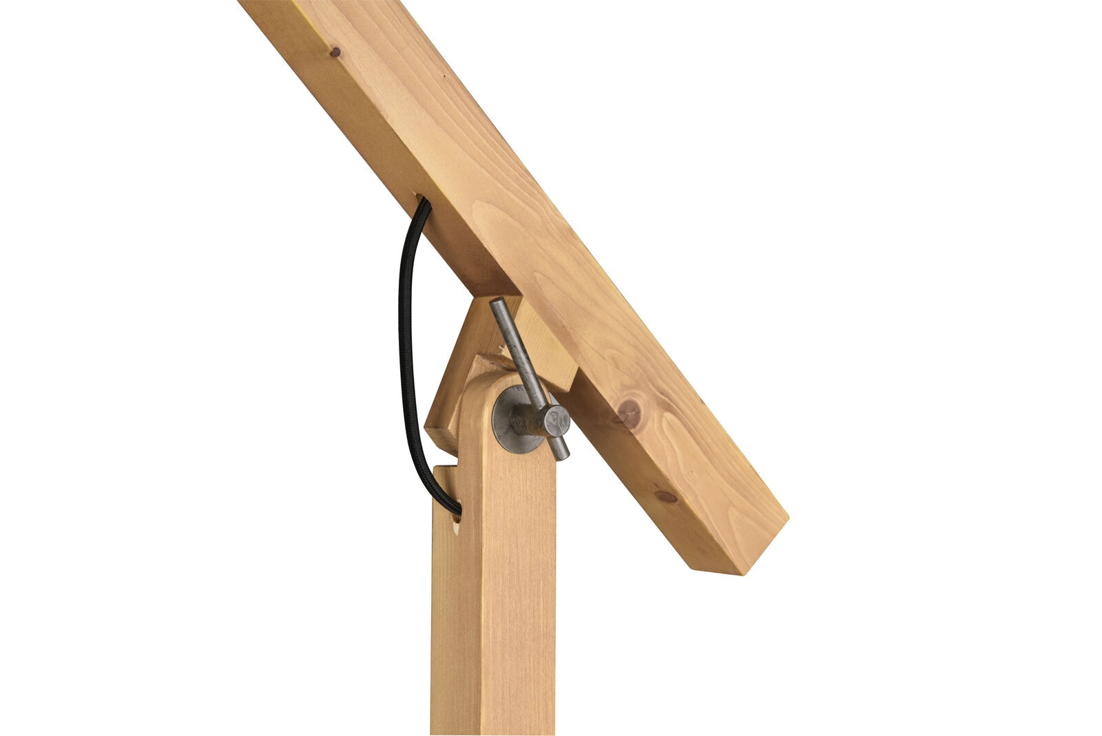 Harris Stehleuchte schwarz 412700132, D/H: 26/156 cm, Metall, Naturholz