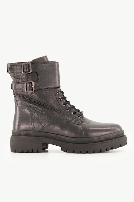 Leder-Stiefeletten, Schnürung, Weite H
