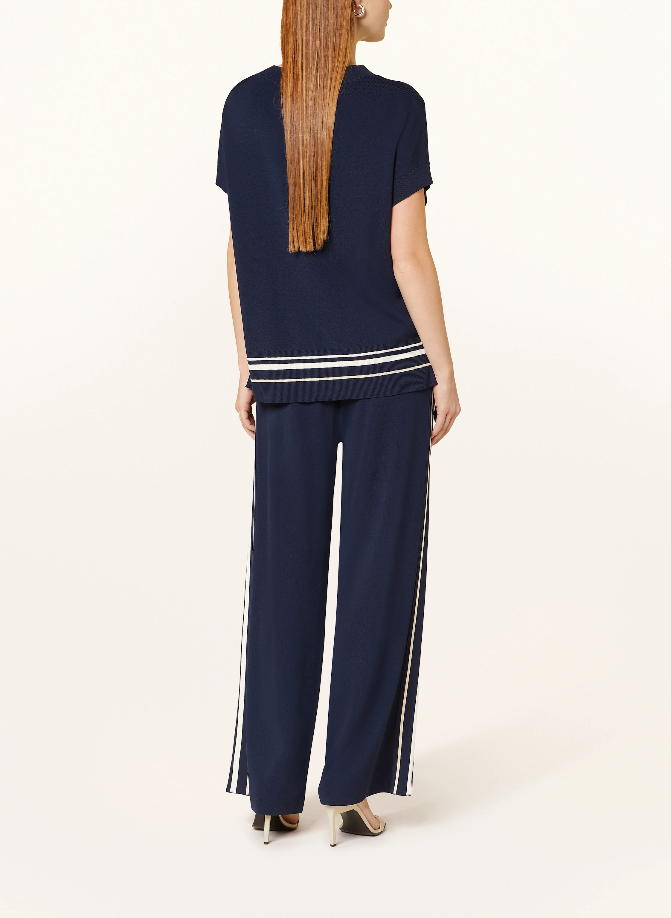 ELENA MIRO Track Pants mit Galonstreifen