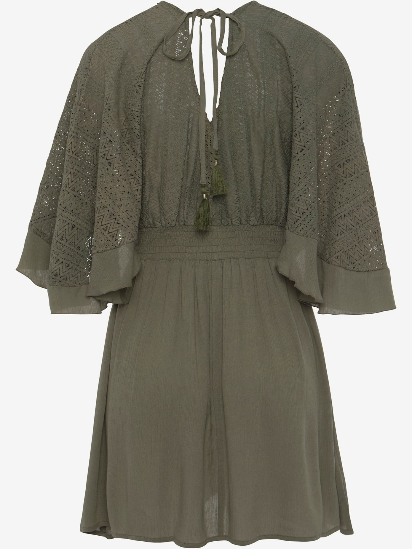 Robe tunique col v chevauchant