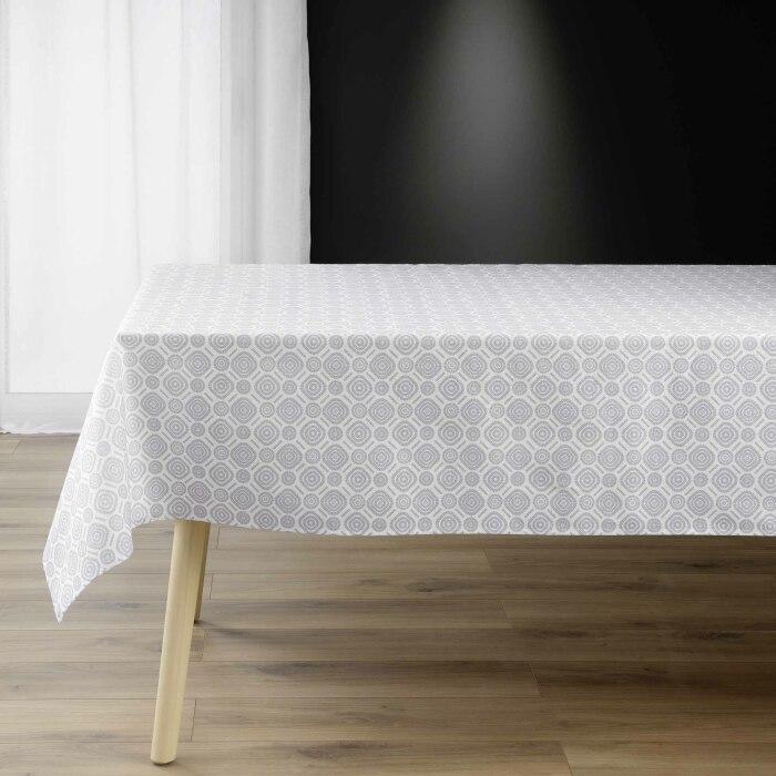 NAPPE RECTANGLE 140X240CM IMPRIME EFFET LIN CALLIS