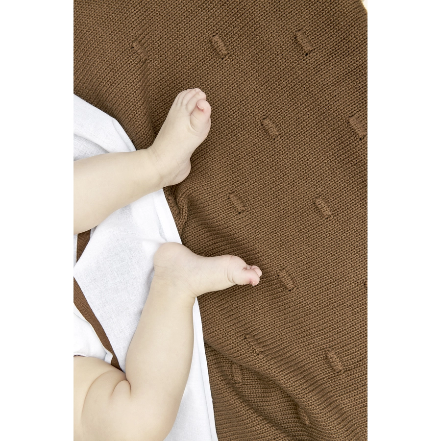 Meyco Kuscheldecke Knots chocolate 75 x 100 cm