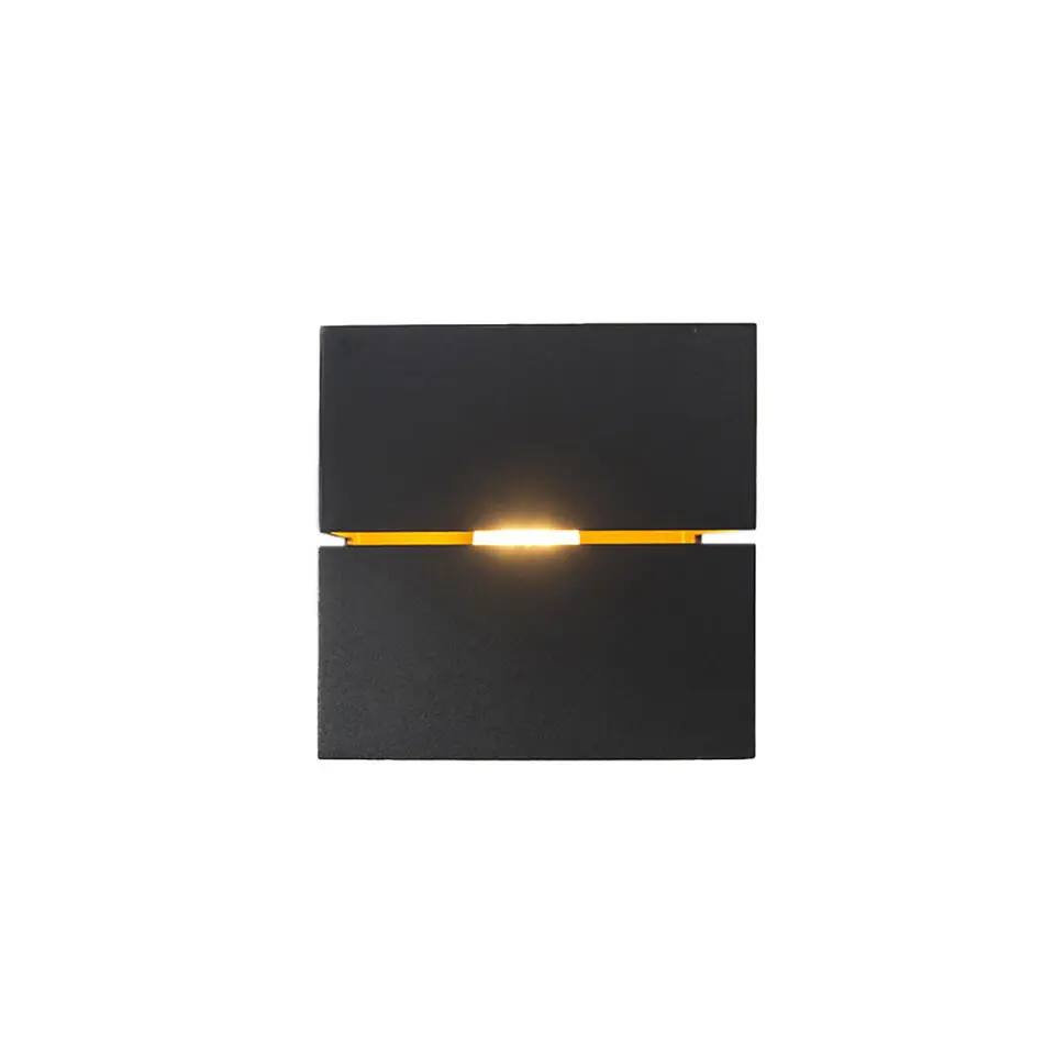 Qazqa wandlampen transfer groove zwart g9