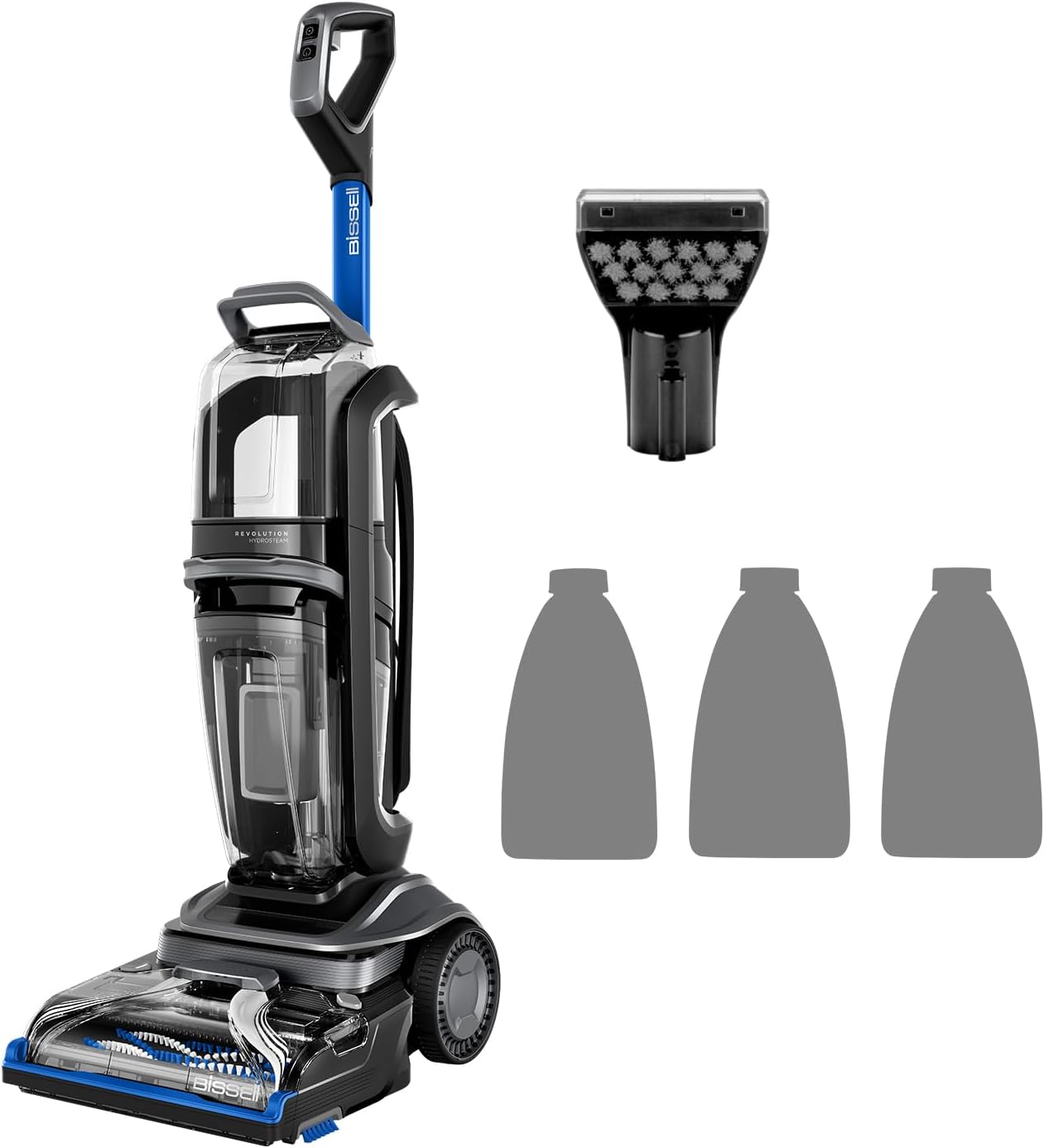 BISSELL Revolution HydroSteam, Teppichreiniger Nasssauger, Teppich Reinigungsgerät für Gründliche Teppichreinigung, Dampfsauger Machine mit HydroSteam Technologie, Leistungsstarker 1300W Motor, 3670N