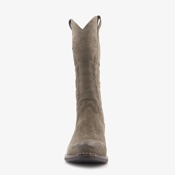 Harper suede dames western laarzen kaki