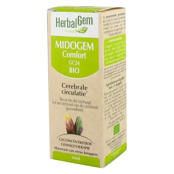 Herbalgem Midogem Complexo de Gemoterapia para Conforto da Circulação Cerebral (Orgânico) 30ml