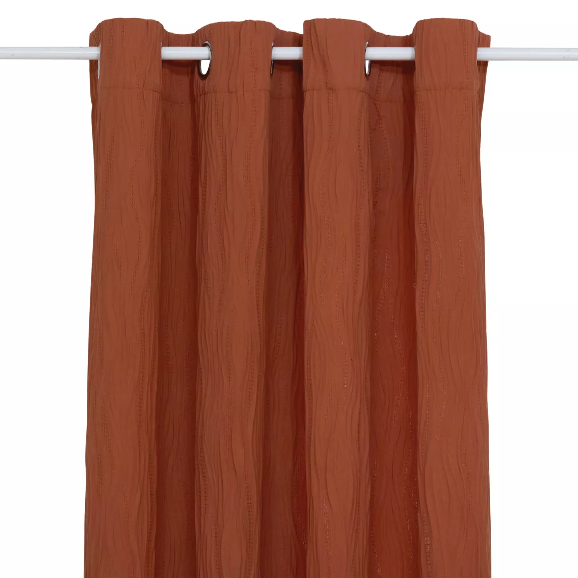 Rideau effet plissé (135 x 260 cm) Maely Terracotta