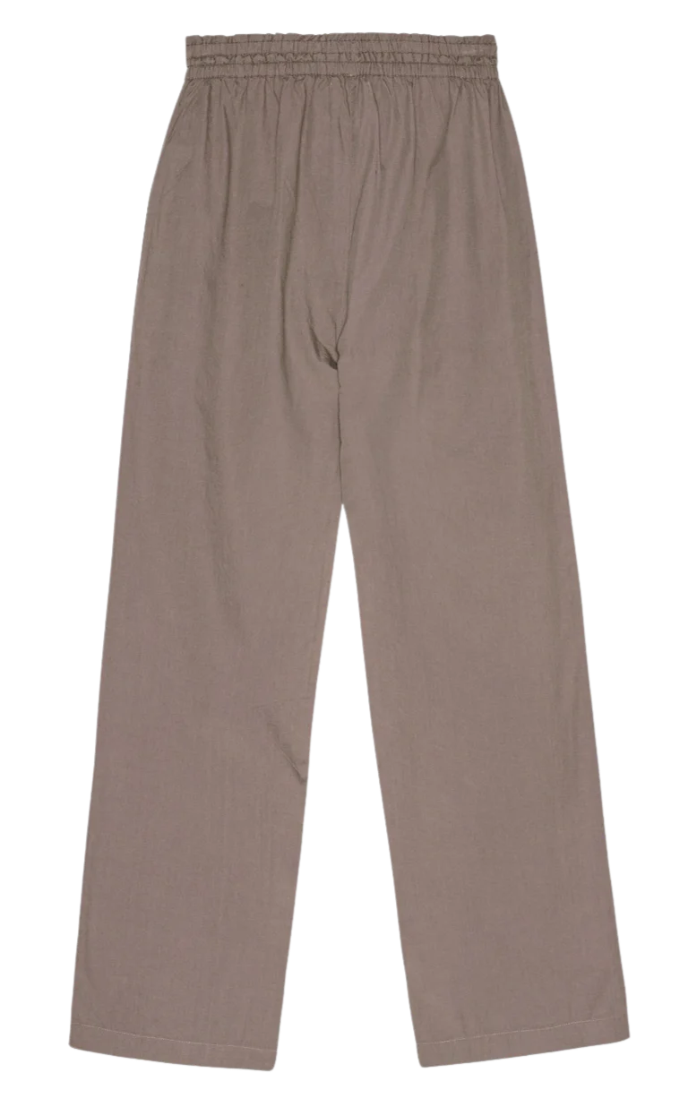 Moshi Moshi Mind  Moon Poplin løse bukser - Dark Taupe