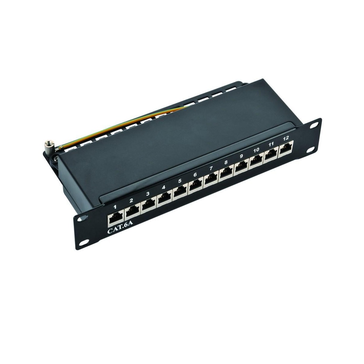 Goobay CAT 6a 10 tommer (25,4 cm) patchpanel, 12 porter