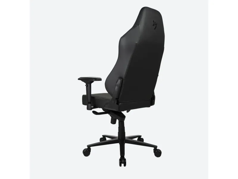 Arozzi Primo Premium - Stol - armstøtter - T-formet - vippe - drejeled - aluminium, formstøbt skum, metalramme, luksus italiensk læder - sort