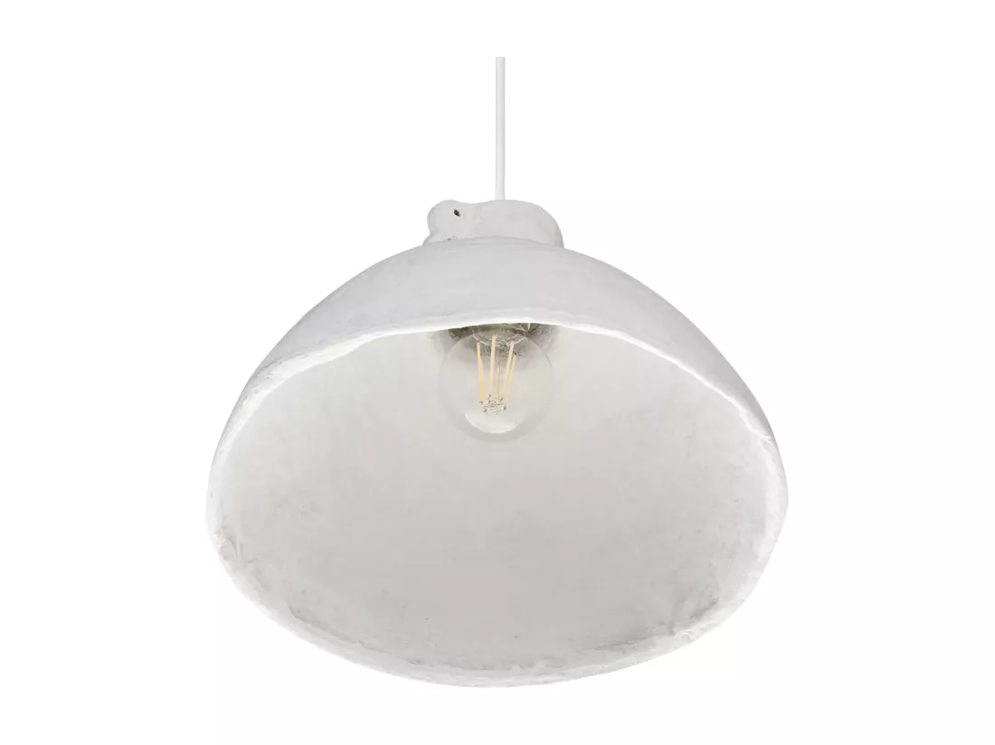 Lampe suspension MIGUELETE Papier-mâché Blanc