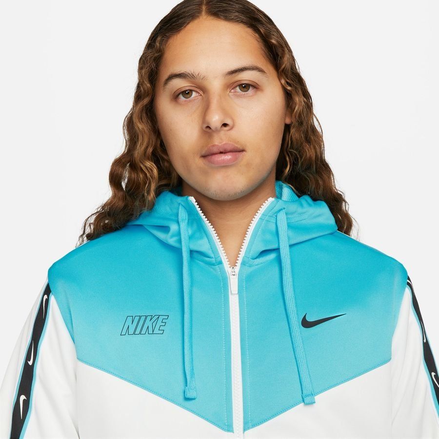 Nike Sweat à Capuche Sportswear NSW Repeat - Blanc/Bleu/Noir