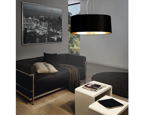 3-lamps hanglamp Ø 53 cm nikkel/mat/zwart