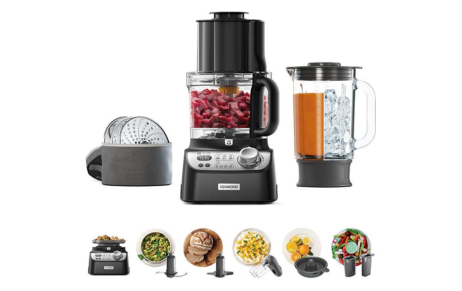 Food Processor MultiPro XL Weigh+ FDM72.990SS, Grau/Silber<br>Küchenmaschine mit eingebauter Digitalwaage und dem Count-up-Timer