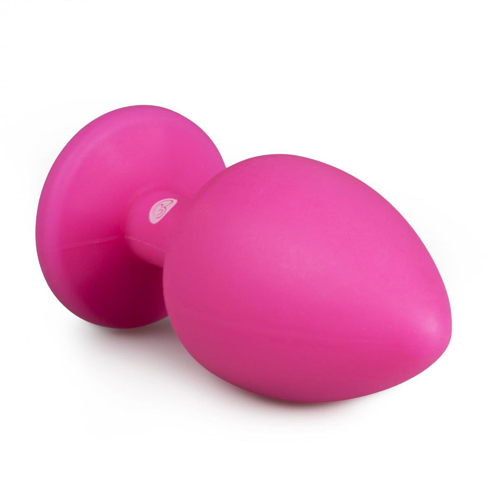 Easytoys - Analplug aus Silikon in Pink mit Zierstein - groß