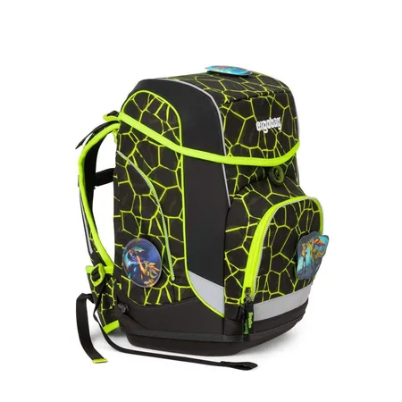 ergobag CUBO Schulrucksack-Set LUMI Edition DrachenfliegBär, 5-teilig