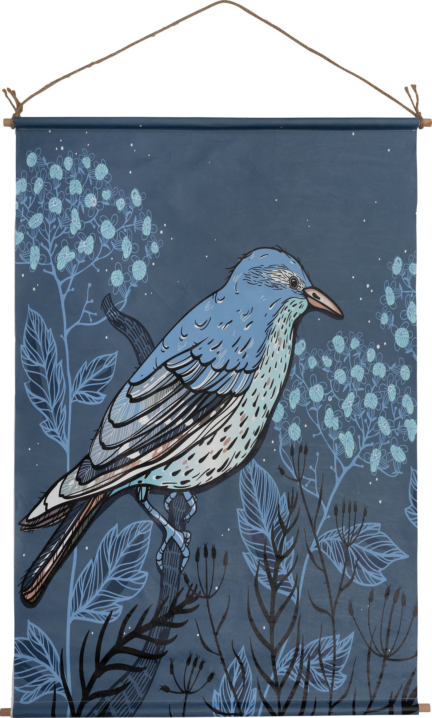 Intratuin tuinschilderij Sunny vogel blauw 90 x 60 x 1 cm