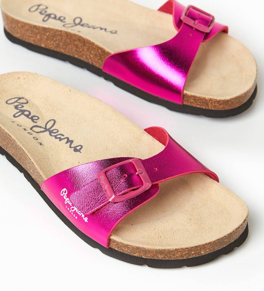 Sandálias anatômicas Pepe Jeans Oban Metal rosa