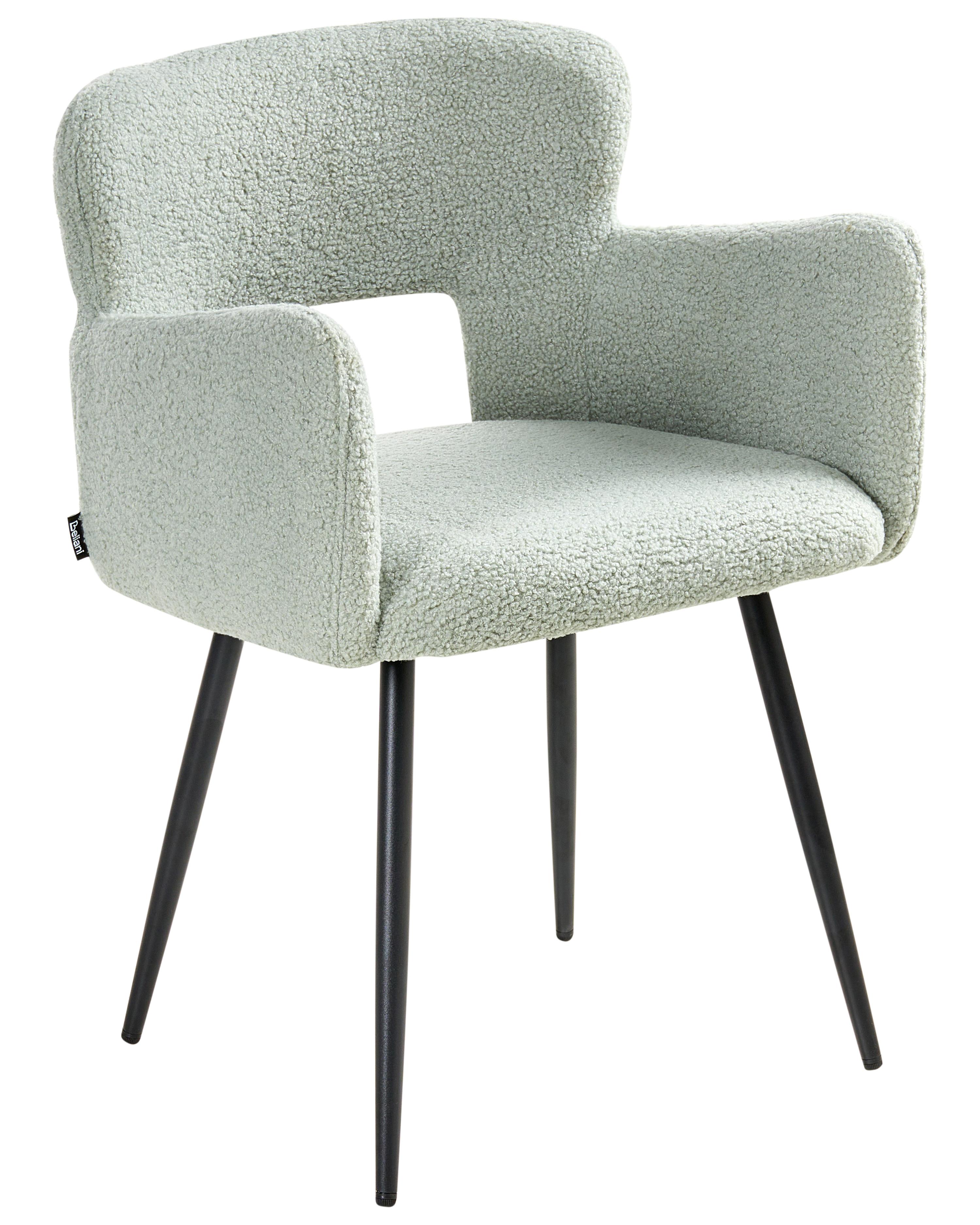 Set van 2 eetkamerstoelen SANILAC Bouclé Lichtgroen