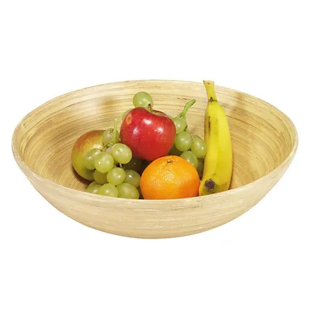 Kesper Obst-und Gebäckschale, Bambusholz, d. 25 cm, hell