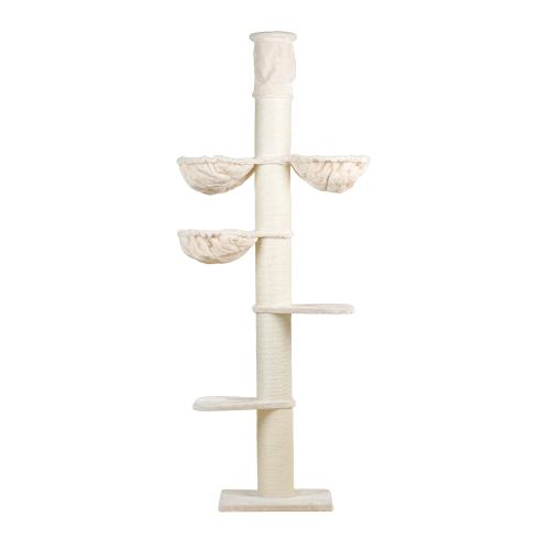 Arranhador para gatos Maine Coon Tower, cor creme