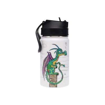 Kiub Kook - Gourde avec paille - 350 ml - dragon