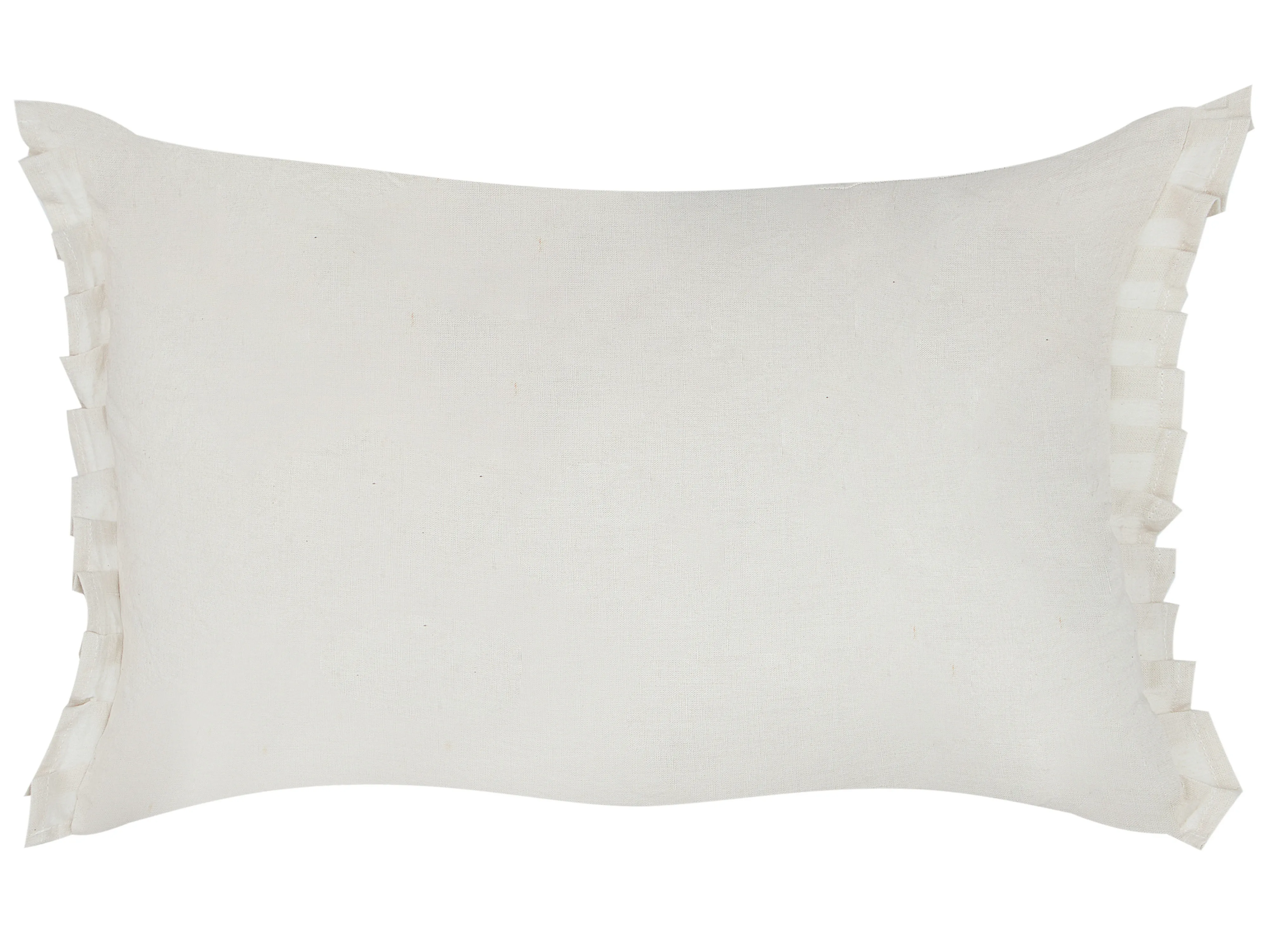 Set van 2 sierkussens SASSAFRAS Linnen 30 x 45 cm Gebroken wit effen
