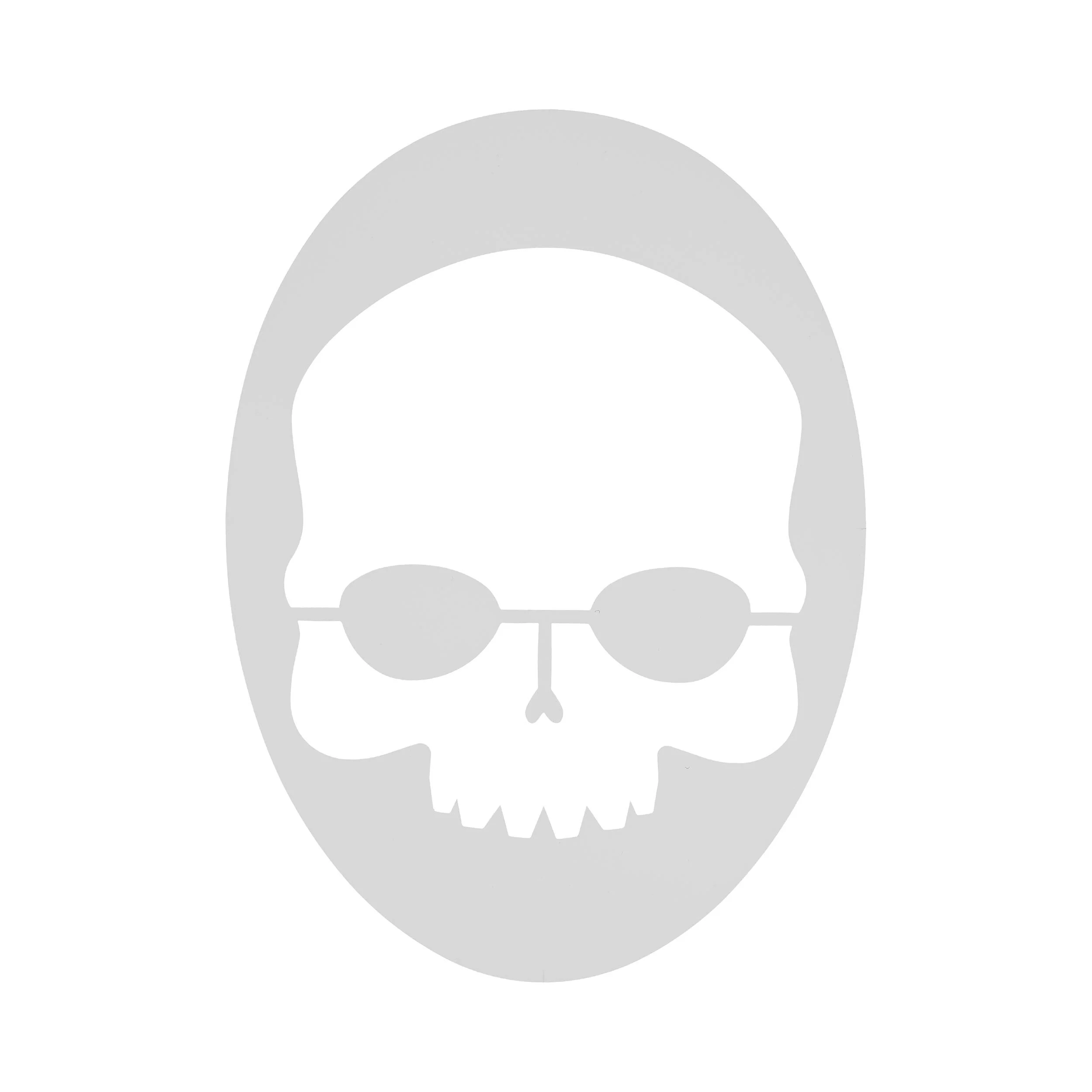 Prince Skull Stencil Pochoir - Blanc