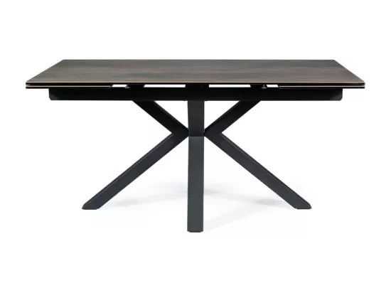 Table design extensible métal & céramique style bois Sway