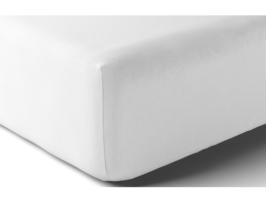 ANNE DE SOLENE - Drap housse Drap housse Vexin 140x200cm blanc Percale 80F