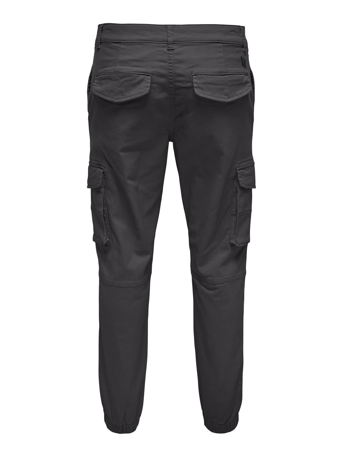 ONSCARTER Verjüngt Cargo-Hose Grey Pinstripe