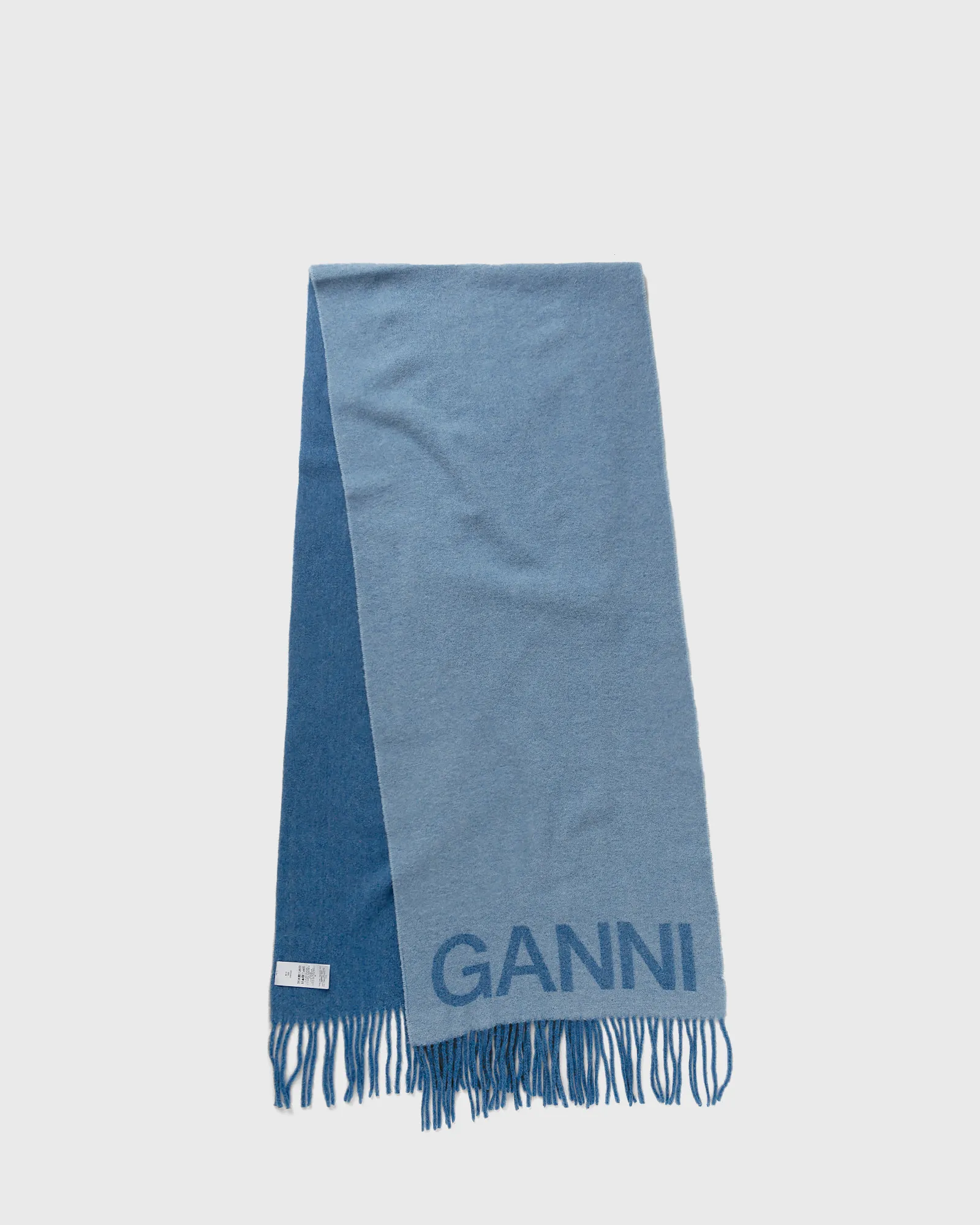 Ganni Recycled Wool Fringed Scarf