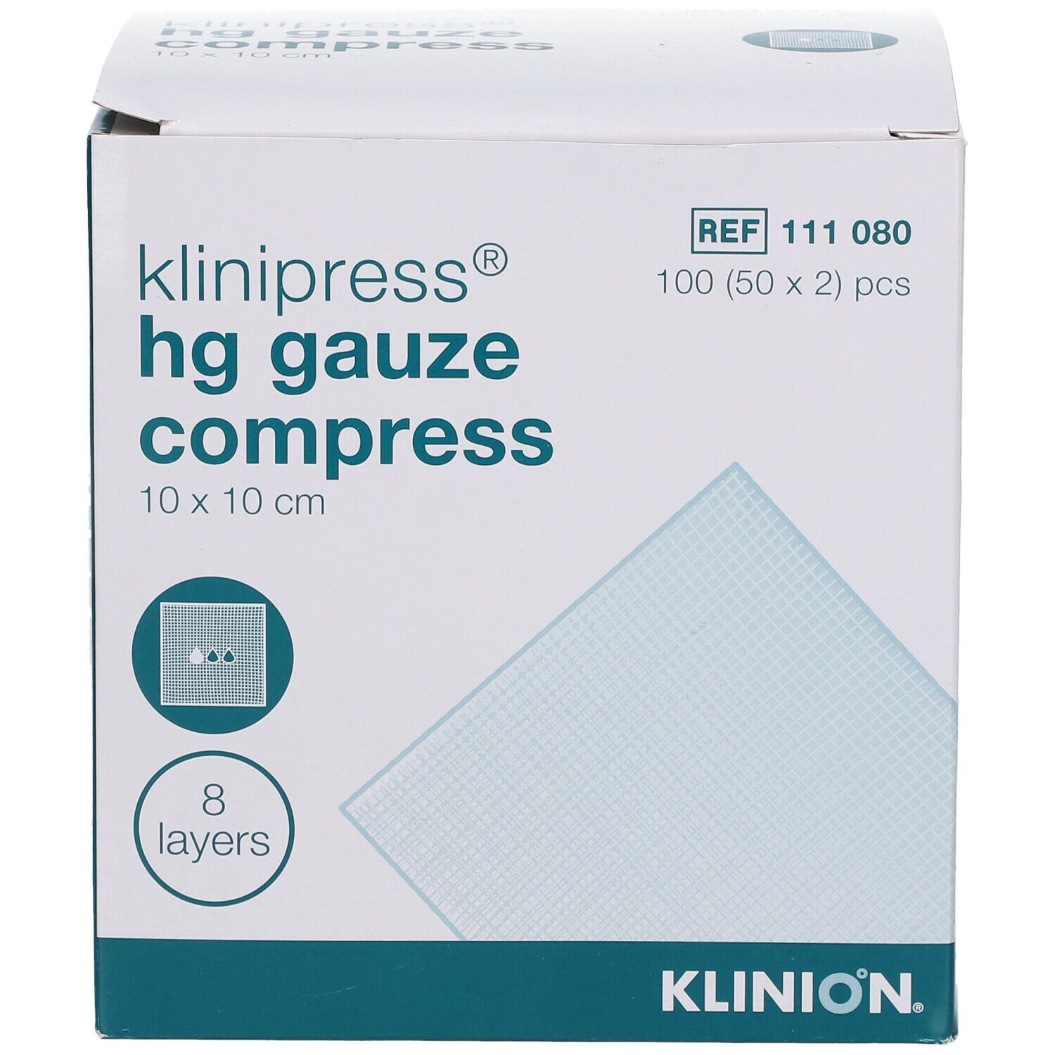 KLINION® klinipress® hg Gazekompresse 10 x 10 cm