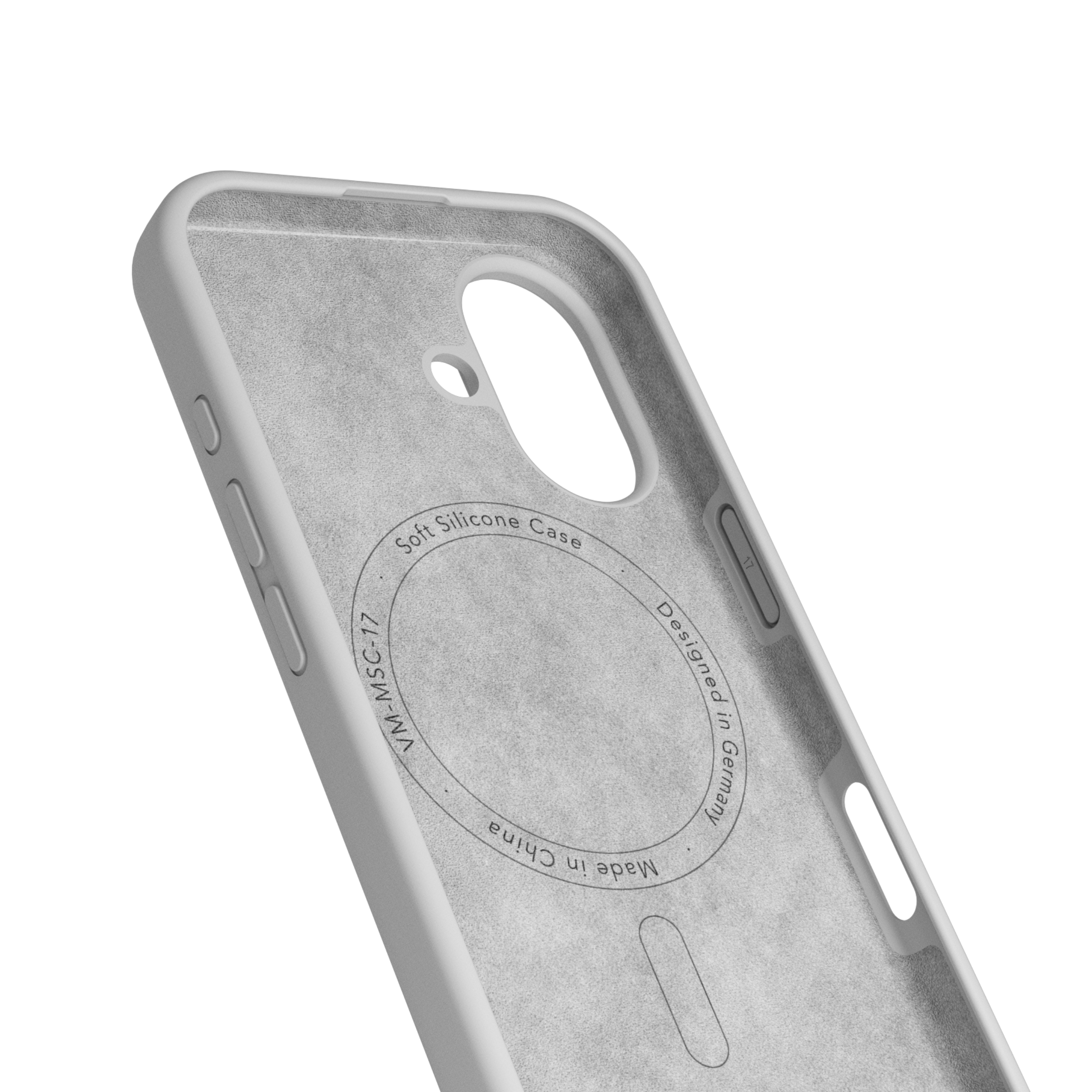 iPhone 17 MagSafe Soft Silicone Hülle Case Recycled (MSC00101) - Light Gray