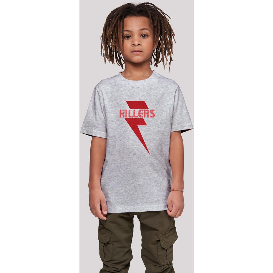 F4NT4STIC T-Shirt The Killers Rock Band Red Bolt heather grey