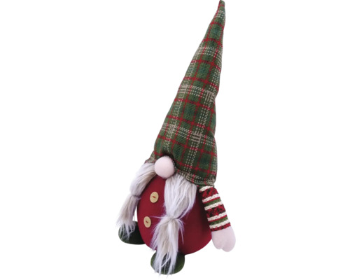 Decoratief figuur Lafiora Santa met vlechten H 44 cm