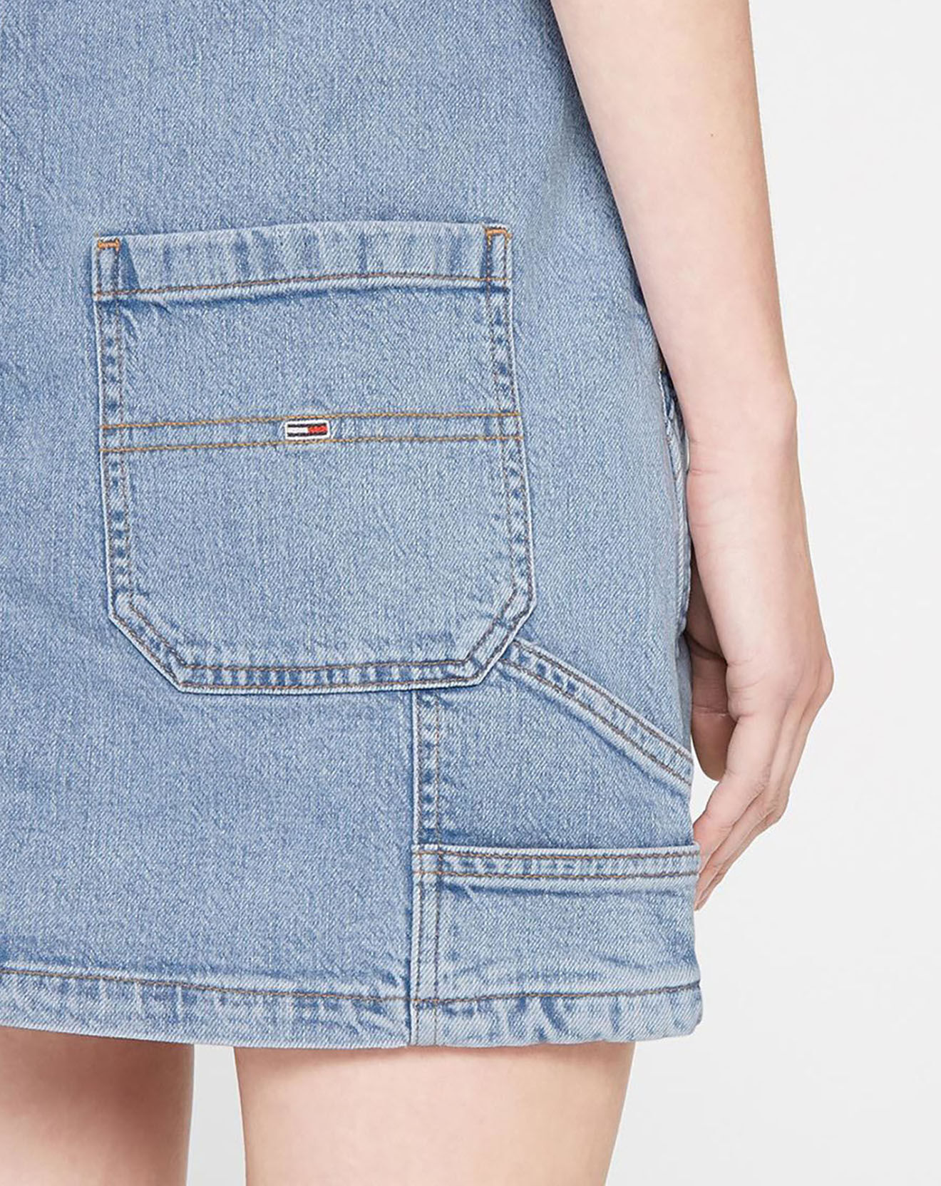 Tommy Jeans Robe salopette cargo dungaree bleu clair