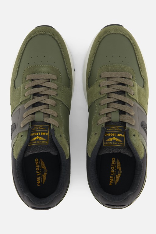 PME Legend Wingbow Sneakers groen Suede