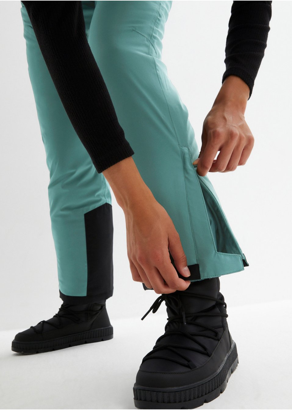 Pantalon de ski thermo avec bretelles amovibles, étanche, Straight