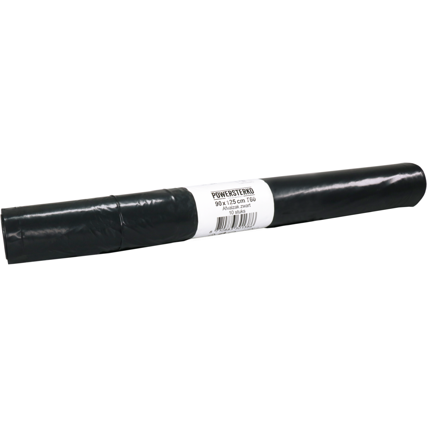 PowerSterko Afvalzak, Gerecycled LDPE, 90x125cm, T60, zwart